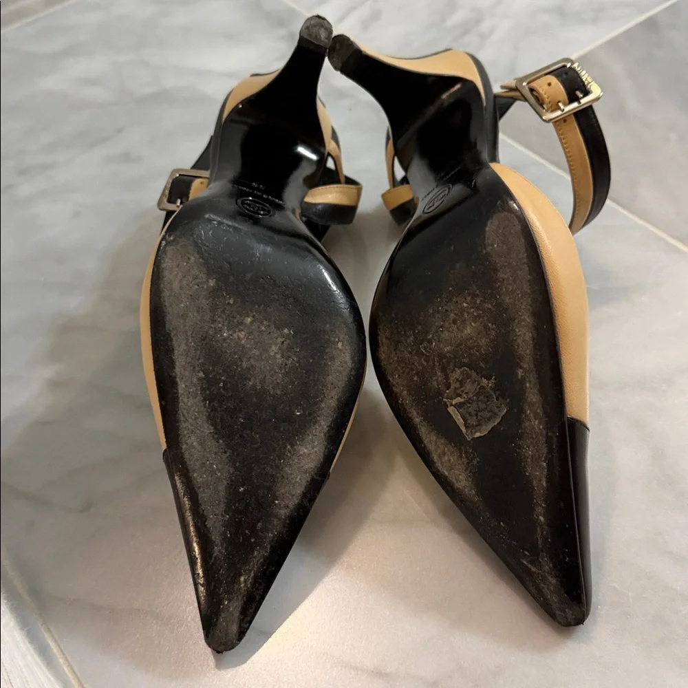 CHANAL Elegant Black and Tan Women's Heels - Picture 5 of 8